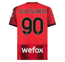 Maillot de Foot AC Milan De Ketelaere 90 Tenue Domicile 2023/24