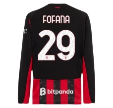 Maillot de Foot AC Milan Fofana 29 Tenue Domicile 2025/26 Manche Longue