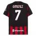 Maillot de Foot AC Milan Gimenez 7 Tenue Domicile 2025/26