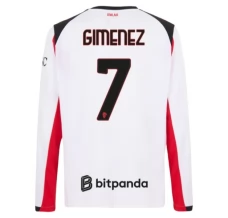 Maillot de Foot AC Milan Gimenez 7 Tenue Extérieur 2025/26 Manche Longue