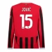 Maillot de Foot AC Milan Jović 15 Tenue Domicile 2024/25 Manche Longue