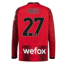 Maillot de Foot AC Milan Origi 27 Tenue Domicile 2023/24 Manche Longue