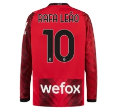 Maillot de Foot AC Milan Rafa Leao 10 Tenue Domicile 2023/24 Manche Longue