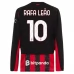 Maillot de Foot AC Milan Rafa Leão 10 Tenue Domicile 2025/26 Manche Longue