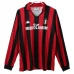 Maillot de Foot AC Milan Tenue Domicile Retro 1988-89 Manche Longue