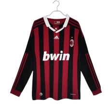Maillot de Foot AC Milan Tenue Domicile Retro 2009-10 Manche Longue