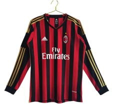 Maillot de Foot AC Milan Tenue Domicile Retro 2013-14 Manche Longue