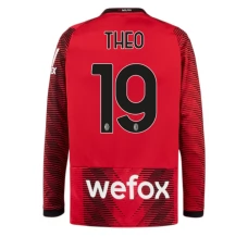 Maillot de Foot AC Milan Theo 19 Tenue Domicile 2023/24 Manche Longue Maillot de Foot AC Milan Theo 19 Tenue Domicile 2023/24 Manche Longue