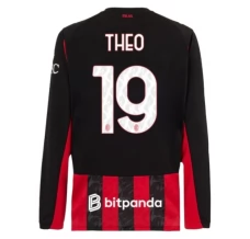 Maillot de Foot AC Milan Theo 19 Tenue Domicile 2025/26 Manche Longue Maillot de Foot AC Milan Theo 19 Tenue Domicile 2025/26 Manche Longue