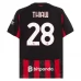 Maillot de Foot AC Milan Thiaw 28 Tenue Domicile 2025/26
