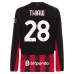 Maillot de Foot AC Milan Thiaw 28 Tenue Domicile 2025/26 Manche Longue Maillot de Foot AC Milan Thiaw 28 Tenue Domicile 2025/26 Manche Longue