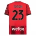 Maillot de Foot AC Milan Tomori 23 Tenue Domicile 2023/24