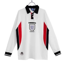 Maillot de Foot Angleterre Tenue Domicile Retro 1998 Manche Longue