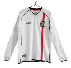 Maillot de Foot Angleterre Tenue Domicile Retro 2002 Manche Longue