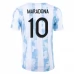 Maillot de Foot Argentine Maradona 10 Tenue Domicile 2021