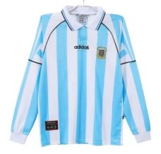 Maillot de Foot Argentine Tenue Domicile Retro 1996-97 Manche Longue