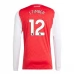 Maillot de Foot Arsenal J.Timber 12 Tenue Domicile 2025/26 Manche Longue