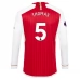 Maillot de Foot Arsenal Thomas 5 Tenue Domicile 2023/24 Manche Longue