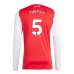 Maillot de Foot Arsenal Thomas 5 Tenue Domicile 2025/26 Manche Longue