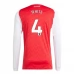 Maillot de Foot Arsenal White 4 Tenue Domicile 2025/26 Manche Longue