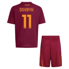 Maillot de Foot AS Roma Dovbyk 11 Enfant Tenue Domicile 2025/26