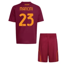 Maillot de Foot AS Roma Mancini 23 Enfant Tenue Domicile 2025/26
