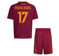 Maillot de Foot AS Roma Manu Kone 17 Enfant Tenue Domicile 2025/26
