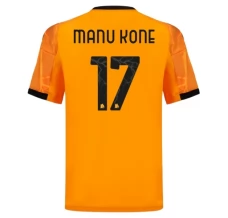 Maillot de Foot AS Roma Manu Kone 17 Tenue Extérieur 2025/26