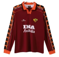 Maillot de Foot AS Roma Tenue Domicile Retro 1998-99 Manche Longue