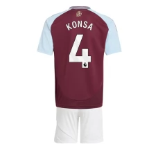 Maillot de Foot Aston Villa Konsa 4 Enfant Tenue Domicile 2024/25