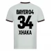 Maillot de Foot Bayer 04 Leverkusen Xhaka 34 Tenue Extérieur 2023/24