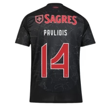 Maillot de Foot Benfica Lisbonne Pavlidis 14 Tenue Extérieur 2024/25