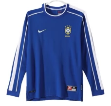 Maillot de Foot Brésil Tenue Extérieur Retro 1998 Manche Longue