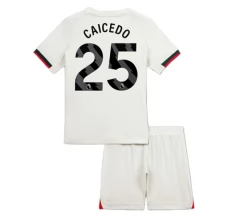 Maillot de Foot Chelsea FC Caicedo 25 Enfant Tenue Extérieur 2025/26