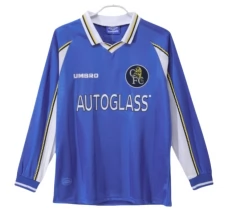 Maillot de Foot Chelsea FC Tenue Domicile Retro 1997-99 Manche Longue