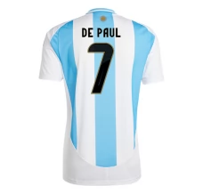 Maillot de Foot Copa América 2024 Argentine De Paul 7 Tenue Domicile