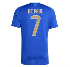 Maillot de Foot Copa América 2024 Argentine De Paul 7 Tenue Extérieur