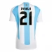 Maillot de Foot Copa América 2024 Argentine Dybala 21 Tenue Domicile