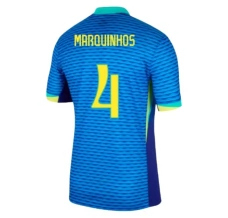 Maillot de Foot Copa América 2024 Brésil Marquinhos 4 Tenue Extérieur