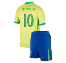 Maillot de Foot Copa América 2024 Brésil Neymar Jr 10 Enfant Tenue Domicile