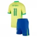 Maillot de Foot Copa América 2024 Brésil Raphinha 11 Enfant Tenue Domicile