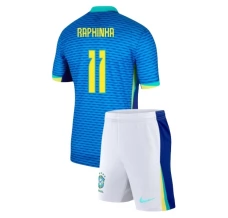 Maillot de Foot Copa América 2024 Brésil Raphinha 11 Enfant Tenue Extérieur