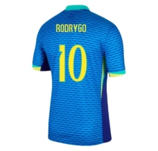 Maillot de Foot Copa América 2024 Brésil Rodrygo 10 Tenue Extérieur