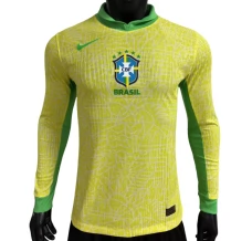 Maillot de Foot Copa América 2024 Brésil Tenue Domicile Manche Longue