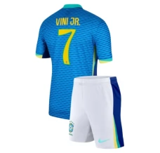 Maillot de Foot Copa América 2024 Brésil Vini Jr. 7 Enfant Tenue Extérieur