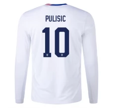 Maillot de Foot Copa América 2024 Etats-Unis Pulisic 10 Tenue Domicile Manche Longue