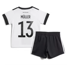 Maillot de Foot Coupe du monde 2022 Allemagne Müller 13 Enfant Tenue Domicile
