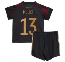 Maillot de Foot Coupe du monde 2022 Allemagne Müller 13 Enfant Tenue Extérieur