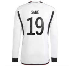 Maillot de Foot Coupe du monde 2022 Allemagne Sané 19 Tenue Domicile Manche Longue