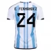 Maillot de Foot Coupe du monde 2022 Argentine E.Fernandez 24 Tenue Domicile